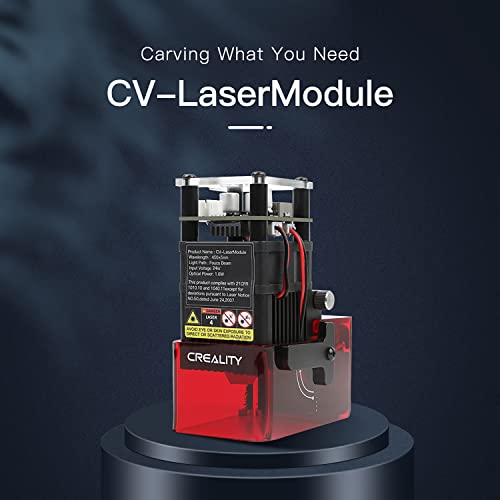Official Creality Ender-3 S1/S1 Pro CV-Laser Module 24V 1.6W Laser Engraving for 3D Printer, Safety Protection, Precise Focusing, Soot Absorption, Lokkr