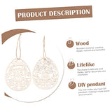 BESPORTBLE 5pcs Easter Ornaments Easter Wooden Egg Cutouts Easter Bunny Embellishments Unfinished Bunny Cutouts BESPORTBLE