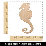 Seahorse Solid Unfinished Craft Wood Holiday Christmas Tree DIY Pre-Drilled Ornament Sniggle Sloth