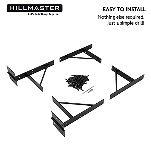 HILLMASTER Gate Corner Brace Bracket Heavy Duty Anti Sag Gate Frame Kit Adjustable Gate Hardware for Wooden Fences, Shed Doors, Driveway Gates,