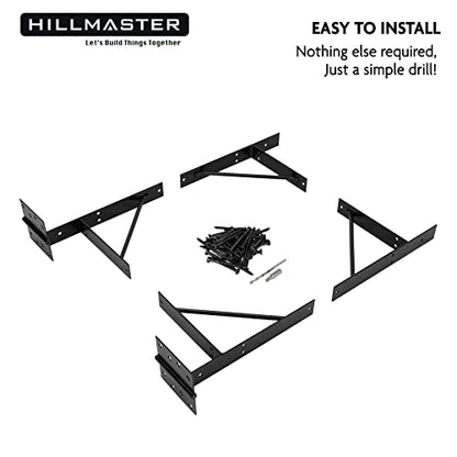 HILLMASTER Gate Corner Brace Bracket Heavy Duty Anti Sag Gate Frame Kit Adjustable Gate Hardware for Wooden Fences, Shed Doors, Driveway Gates,