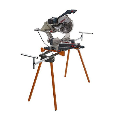 BORA Portamate PM-4000 - Heavy Duty Folding Miter Saw Stand with Quick Attach Tool Mounting Bars Orange 44 x 10 x 6.5 inches