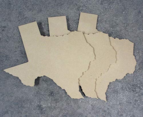 Big Texas State Cutout - 3 Pack - 1/4'' MDF - WoodArtSupply