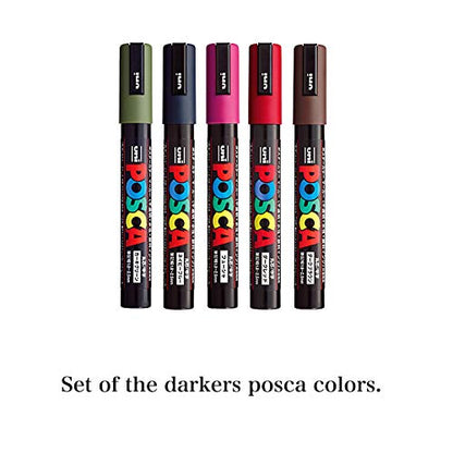 Uni Japan Paint Marker FULL RANGE Bundle Set Marking Pen Medium Point PC-5M 29 Colours ( 22 Standard & 7 Natural ) Japanese Domestic Market Product - WoodArtSupply