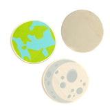 Pack of 24 Unfinished Wood Outer Space Cutouts by Factory Direct Craft - Suns, Moons, Rocket Ships & Planets Blank Wooden DIY Shapes for Scouts, Factory Direct Craft