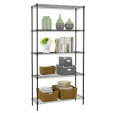 PayLessHere Wire Shelving Unit Heavy Duty Storage Rack Metal Shelf Garage Organizer Wire Rack with Casters (Black, 36" D x 14" W x 72" H) PayLessHere