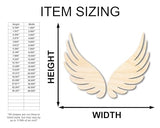 Unfinished Wood Angel Wings Shape - Craft - up to 36" 10" / 1/8" 24 Hour Crafts