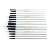 Transon 14pcs Art Painting Brush Set for Acrylic, Watercolor, Gouache, Oil and Hobby Painting White Color TRANSON