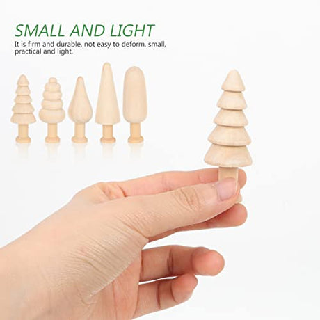jojofuny Unfinished Wooden Trees 10pcs, Wooden Trees for Crafts Wood Blank Painting Tree Toy Aesthetic Tree Decoration 10pcs jojofuny