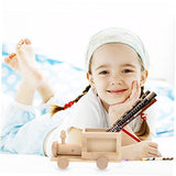 MAGICLULU 2pcs Diy Train Pen Holder Small Unfinished Wood Basket Cute Pen Pot Statues Diy Wood Ornaments Kids Painting Wood Kit Wood Decor Kids MAGICLULU