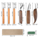 HARFINGTON Wood Carving Tools 10in1 Set Whittling Knife, Detail Knife, Hand Carving Woodworking Tool with Roll Bag for Engraver, Carpenter and HARFINGTON