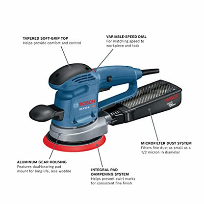 BOSCH GEX33-6N 6 In. Multi-Hole Random Orbit Sander/Polisher - WoodArtSupply