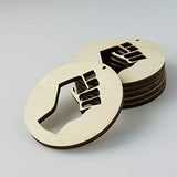 ALL SIZES BULK (12pc to 100pc) Unfinished Wood Laser Cutout AFRICA FIST Dangle Earring Jewelry Blanks Charms Shape Crafts Made in Texas Texan Wood Crafts