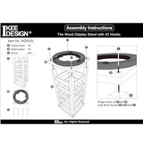 Ikee Design Wood Rotating Jewelry Display Tower With 42 Removabl Hooks,Spinning Earring Card Storage Display Stand for Store, Showcase, Tradeshow and Ikee Design