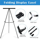 Falling in Art Aluminum Flip Chart Display Easel Stand with Adjustable Floor for Boardroom, Whiteboard, Paper Pads, Signage, 63 1/2'' High, Black,2 Falling in Art