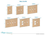 Designs of Distinction Wood Switch Cover - Unfinished/Raw Hardwood - Laser Cut & Includes Installation Hardware - 01451012-1 (Hard Maple) Designs of Distinction