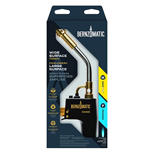 Bernzomatic BZ4500HS Heat Shrink Hand Torch with auto on/off Ignition, Pressure Regulated for Use while Inverted Bernzomatic