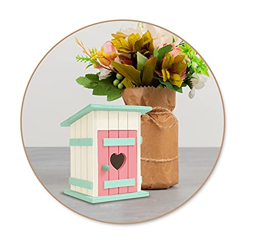 Multicraft Miniature Wood Old Fashioned Outhouse for Dollhouses, Displays, Crafting, & DIY - 3.25 x 4 Inches,Brown,Medium Multicraft