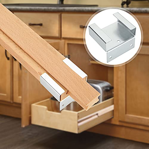 DAJAVE 6PCS 16 Inch Wood Drawer Slides with Metal Slide Glides, Classic Traditional Wood Center Guide Track Mount Drawer Glides Rails Replacement DAJAVE