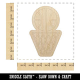 Basketball and Hoop Unfinished Wood Shape Piece Cutout for DIY Craft Projects - 1/4 Inch Thick - 6.25 Inch Size Sniggle Sloth