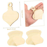 VOSAREA 40pcs Light Bulb Shaped Wood Chips Unfinished Wood Light Bulbs Christmas Light Bulb Cutouts Wooden Shape Holiday Christmas Wood Cutouts VOSAREA