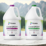 Primaloc Premium Clear Epoxy Resin - 2 Gal Kit (1 Gal Resin + 1 Gal Hardener) | Table Tops, Bar Tops, Countertops | Food Safe, Bubble-Free, UV PrimaLoc