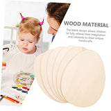 Abaodam 12pcs Easter Wood Chips Easter Wooden Egg Cutout DIY Graffiti Chip Unfinished Wooden Shapes Easter Egg Hanging Decor Wood Crafts Unfinished Abaodam