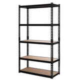 PACHIRA E-Commerce 72" Garage Shelving Heavy Duty Adjustable 5 Tier Storage Shelves with MDF Board Black Shelves for Garage,Kitchen,Office,35.43" PACHIRA E-Commerce