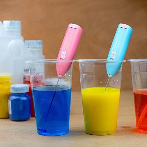 3 Pieces Epoxy Resin Stirrer Handheld Battery Operated Epoxy Mixing Stick Electric Tumbler Mixer Blender with Stainless Steel for Crafts Tumbler, Honoson