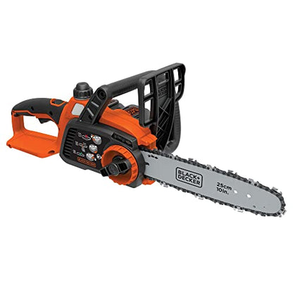 BLACK+DECKER 20V MAX Cordless Chainsaw Kit, 10 inch, Battery and Charger Included (LCS1020) - WoodArtSupply