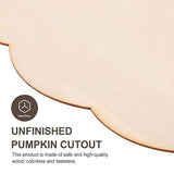 Wooden 4pcs Wooden Pumpkin Cutout Unfinished Thanksgiving Pumpkin Wooden Decorations Halloween Blank Craft Pumpkin Ornaments for DIY Halloween Yardwe