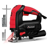 AVID POWER Jig Saw, 7.0A 3000 SPM Jigsaw with Variable Speed, Bevel Angle (0°-45°), 6PCS Blades and Scale Ruler AVID POWER