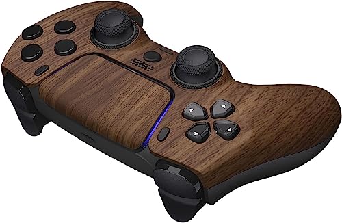 Custom Wireless Controller Compatible with PS5 - Multiple Designs Available (PS5 Wood) Custom Controllerzz