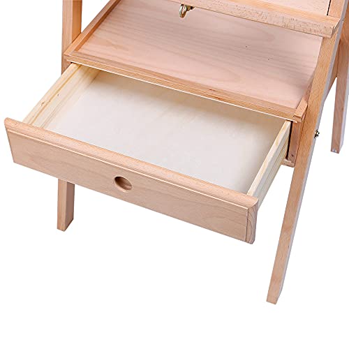 Mont Marte Signature Tilting Box Floor Easel Beech Wood, Holds Canvases up to 92cm (36.2in) in Height, Angle Adjustment, Sturdy Base, Built-in MONT MARTE