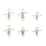 ccHuDE 12 Pcs Unfinished Wooden Mushrooms Unpainted Wood Mushrooms Small Paintable Mushrooms Mini Mushroom Figurines Craft Mushrooms Ornaments ccHuDE