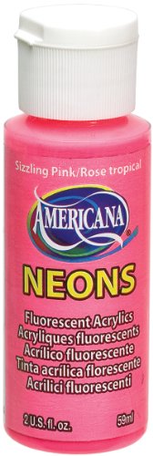 DecoArt DHS3-3 Americana Neon's Paint, 2-Ounce, Sizzling Pink DecoArt