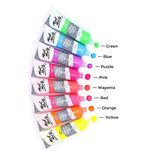 Mont Marte Fluoro Acrylic Paint Set, 8 x 1.02oz (36ml) Tubes, 8 Colors, Suitable for Most Surfaces Including Canvas, Card, Paper and Wood MONT MARTE