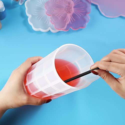 700ml Extra Large Silicone Mixing Cups for Epoxy Resin, Gartful 23 oz Measuring Cups, Casting Making Crafts, Acrylic Paint Pouring, Butter,Chocolate, - WoodArtSupply