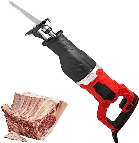 Bone Saw Machine, Electric Bone Saw Professional Butchers Saw Variable Speed Electric Corded Sabre Saw With Blades For Cutting Metal Wood Pork Beef SPUZZO