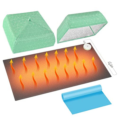 Large Resin Heating Mat with Cover and Timer, 4-Hour Auto Shut-Off Fast Resin Curing Machine, 23.6 x 14.2 Inches Heating Pad for Resin Projects, DIY