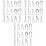 EXCEART Pyrography Tips Replacement Carving Heating Wire Tips 45 Pcs for Wood Burning Machine EXCEART