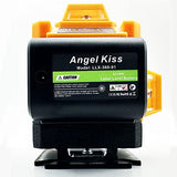 Angel Kiss Laser Level Self Leveling 4x360° 4D Green Cross Line Laser Tool for Construction and Picture Hanging, 2 Rechargeable Battery, Remote Angel Kiss