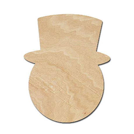 Snowman Head Wood Cutouts for crafts, Laser Cut Wood Shapes 5mm thick Baltic Birch Wood, Multiple Sizes Available Elliefont Styles