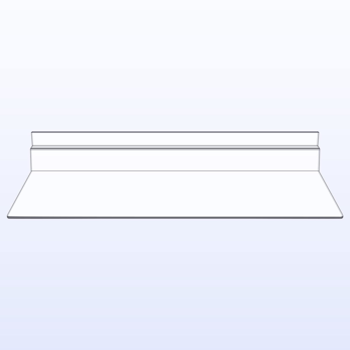 4 x 10 Inch Slatwall Shelves Hanging Slatwall Accessories Clear Slatwall Shelf Plastic Shelves for Wall, Home Shoe Stores Boutiques Supplies (Clear, Kathfly