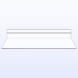 4 x 10 Inch Slatwall Shelves Hanging Slatwall Accessories Clear Slatwall Shelf Plastic Shelves for Wall, Home Shoe Stores Boutiques Supplies (Clear, Kathfly
