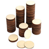 Foraineam 200 Pieces Wood Craft Circle Cutouts 2 Inch Round Natural Wooden Disc Circles Unfinished Slices for Craft Supplies, Decoration, Painting, Foraineam