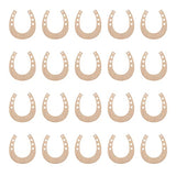 Sewroro 24pcs Horseshoe Shape Wood Cutouts for Crafts Unfinished Wooden Horseshoes DIY Painting Discs Slices Small Cowboy Party Decorations Sewroro
