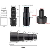 Universal Shop Vac Vacuum Hose Adapter,5 Pieces Vacuum Hose Adapter Kit,2-1/2 Inch to 1-1/4 Inch; 1-1/4 Inch to 1-3/8 Inch to 1-1/2 Inch; 1-3/8 Inch RMTCEG