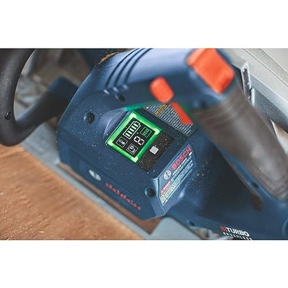 BOSCH GKS18V-25GCB14 PROFACTOR™ 18V Connected-Ready 7-1/4 In. Circular Saw Kit with Track Compatibility and (1) CORE18V® 8 Ah High Power Battery - WoodArtSupply