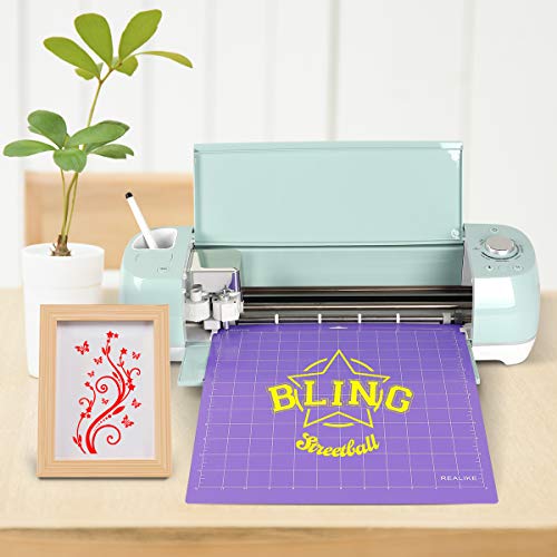 REALIKE StrongGrip Cutting Mat for Cricut Maker 3/Maker/Explore 3/Air 2/Air/One, 2 Pack 12x12 Inch Purple Strong Grip Adhesive Sticky Non-Slip Cut REALIKE